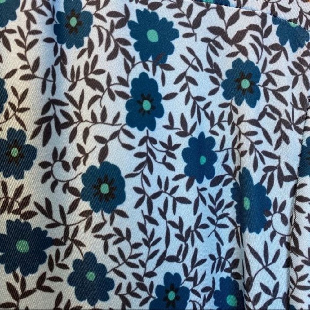 Isabel + Alice Blue Floral Faux Wrap 3/4 Sleeve Dress Size 3X - Picture 5 of 8
